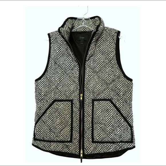 J. Crew Quilted Herringbone Excursion Vest Small - Picture 2 of 11
